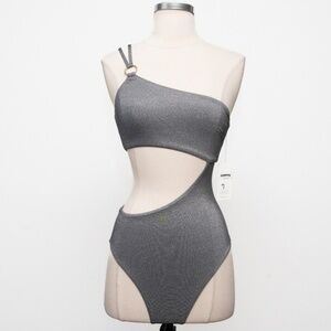 Vitamin A. Cosmo One Shoulder One Piece Swimsuit.